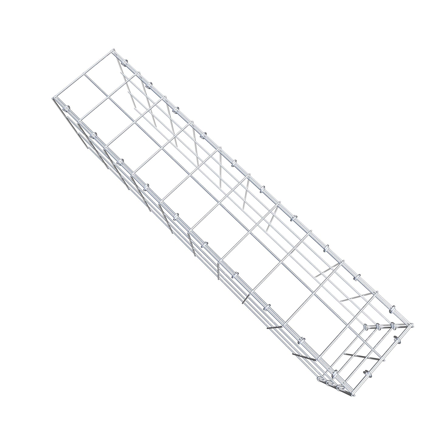 Monteret gabion type 4 100 cm x 30 cm x 20 cm (L x H x D), maskestørrelse 10 cm x 10 cm, C-ring