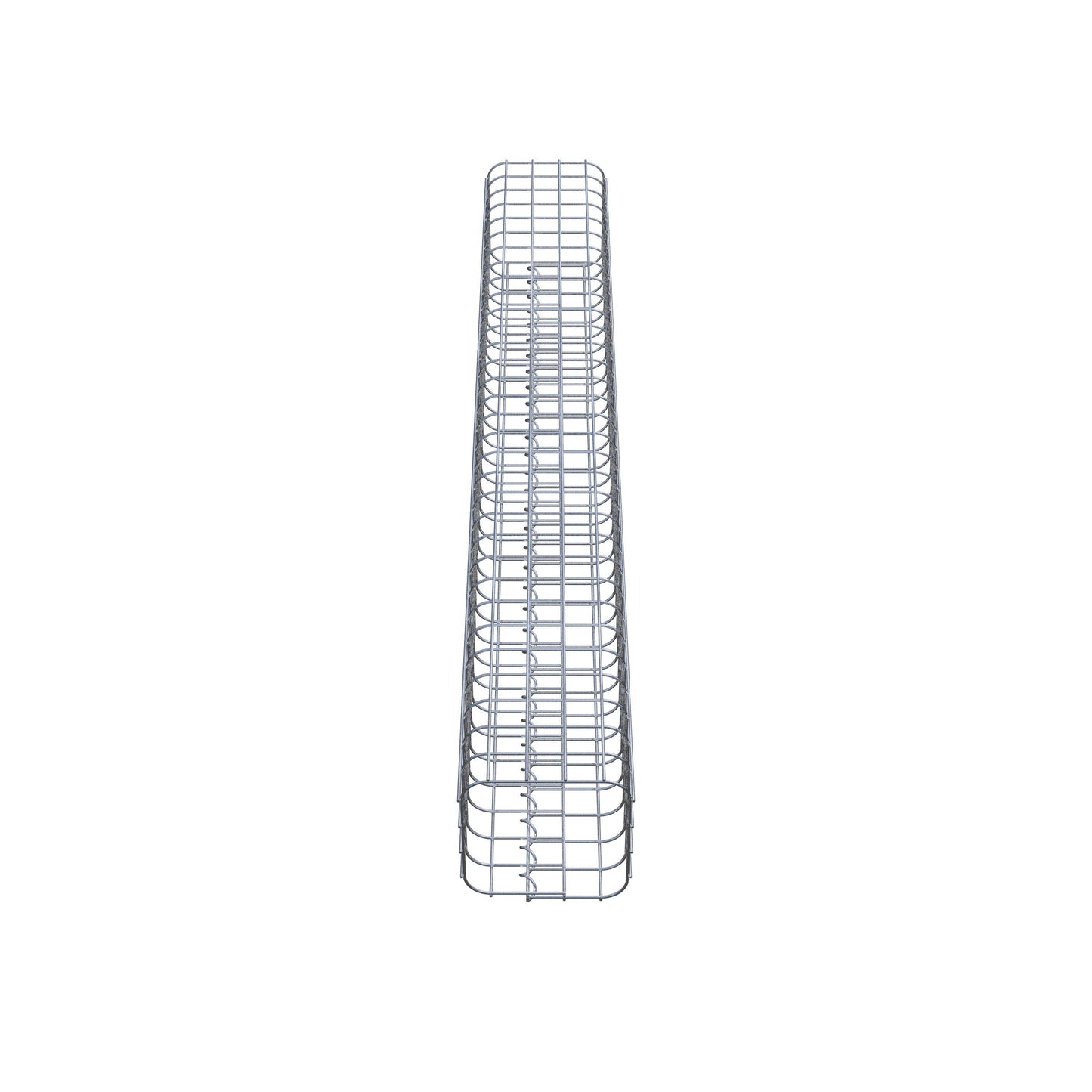 Schanskorfzuil, vierkant 22 cm x 22 cm, 160 cm hoog, MW 5 cm x 5 cm