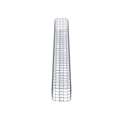 Schanskorfzuil, vierkant 22 cm x 22 cm, 160 cm hoog, MW 5 cm x 5 cm