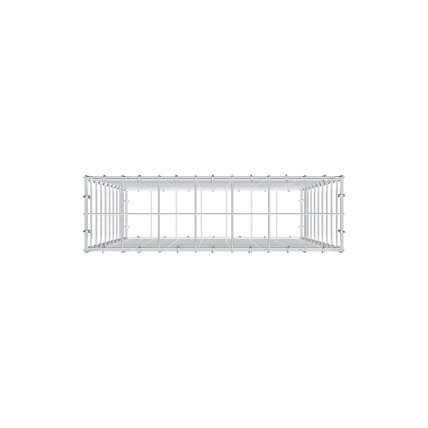 Gabbione 100 cm x 70 cm x 20 cm (L x H x P), maglia 10 cm x 10 cm, anello a C