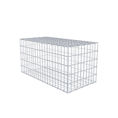 Gabion 100 cm x 50 cm x 50 cm (L x H x D), maskestørrelse 5 x 10 cm, spiralring