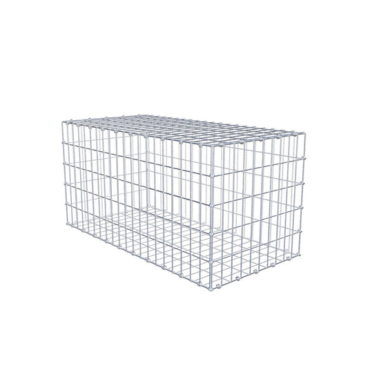 Gabione 100 cm x 50 cm x 50 cm (L x H x T), Maschenweite 5 x 10 cm, Spiralring