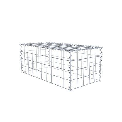Opvokset gabion type 3 100 cm x 40 cm x 50 cm (L x H x D), maskestørrelse 10 cm x 10 cm, spiral