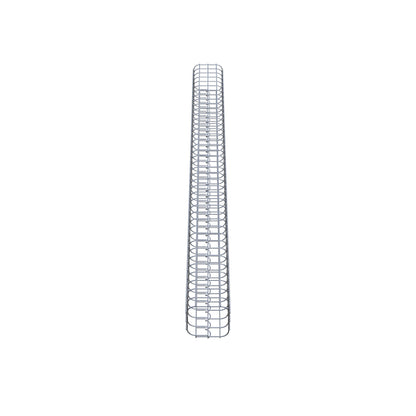 Rechthoekige thermisch verzinkte schanskorfzuil, 17 cm x 17 cm, 200 cm hoog, MW 5 cm x 5 cm