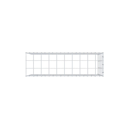Type 4 oplegkorf 100 cm x 50 cm x 30 cm (L x H x D), maaswijdte 10 cm x 10 cm, C-ring