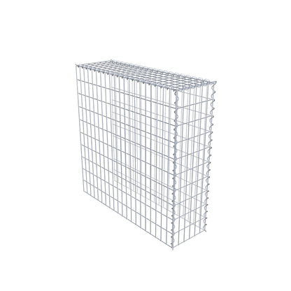 Gabion rapporté type 4 100 cm x 100 cm x 30 cm (L x H x P), mailles 5 cm x 10 cm, spirale