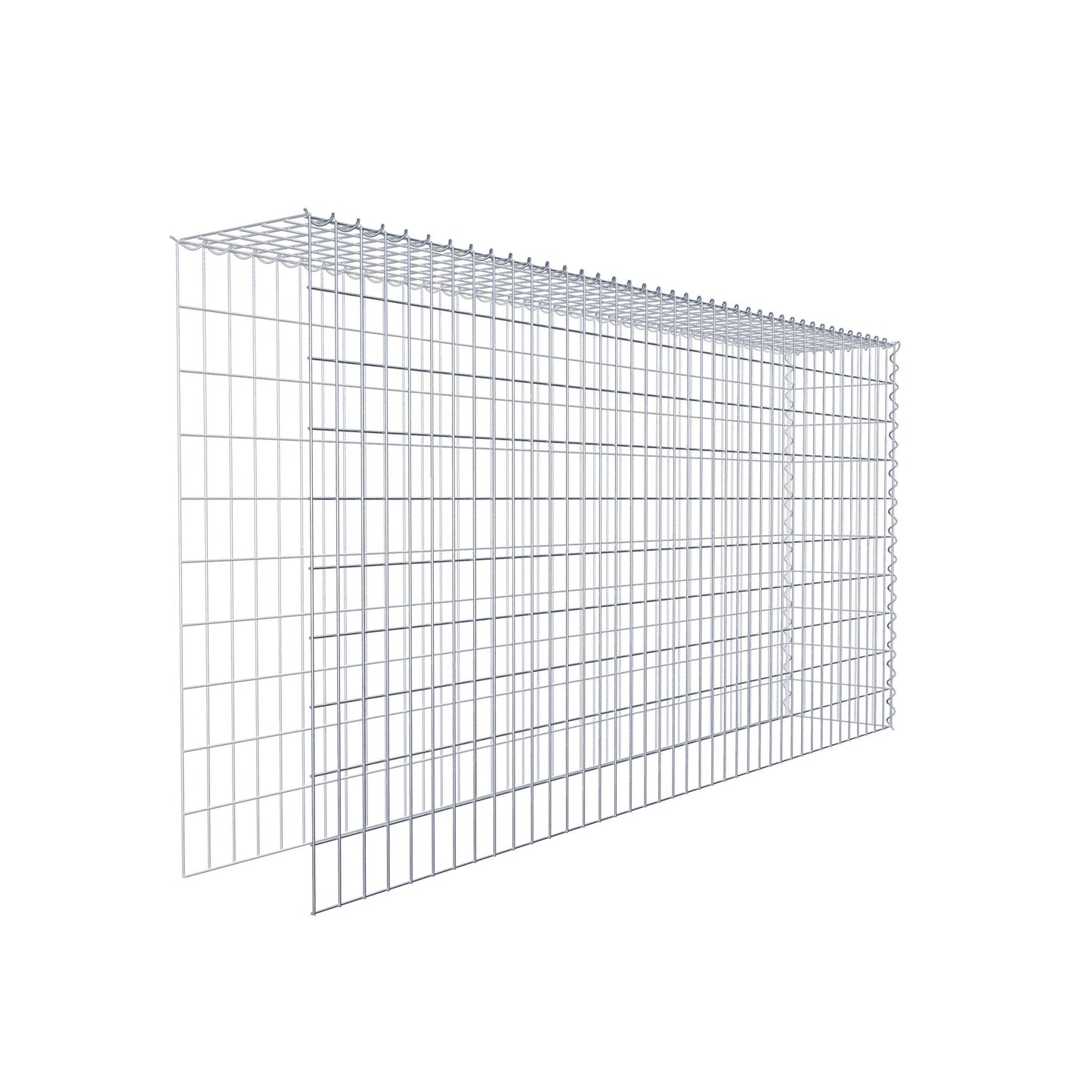 Gabion rapporté type 4 200 cm x 100 cm x 30 cm (L x H x P), mailles 5 cm x 10 cm, spirale