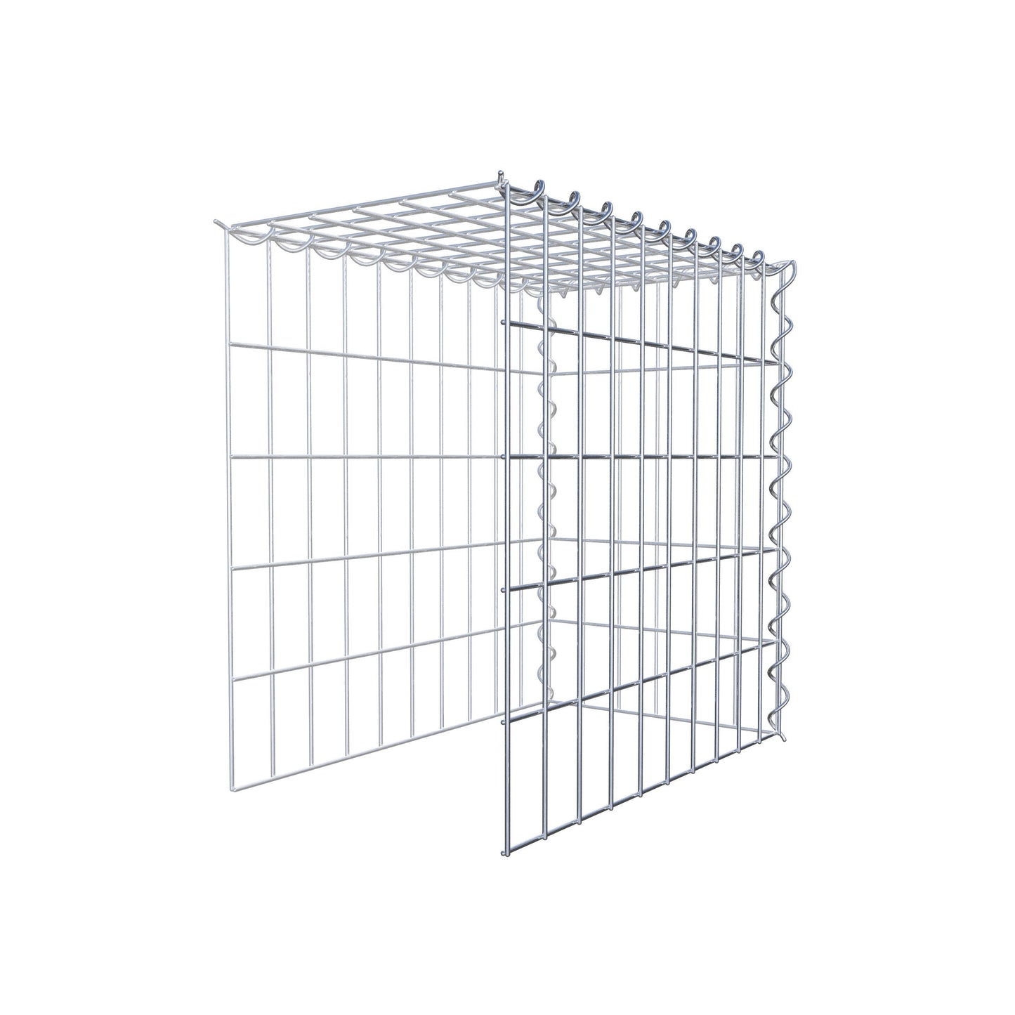 Gabbione aggiuntivo tipo 4 50 cm x 50 cm x 30 cm (L x H x P), dimensione maglia 5 cm x 10 cm, a spirale