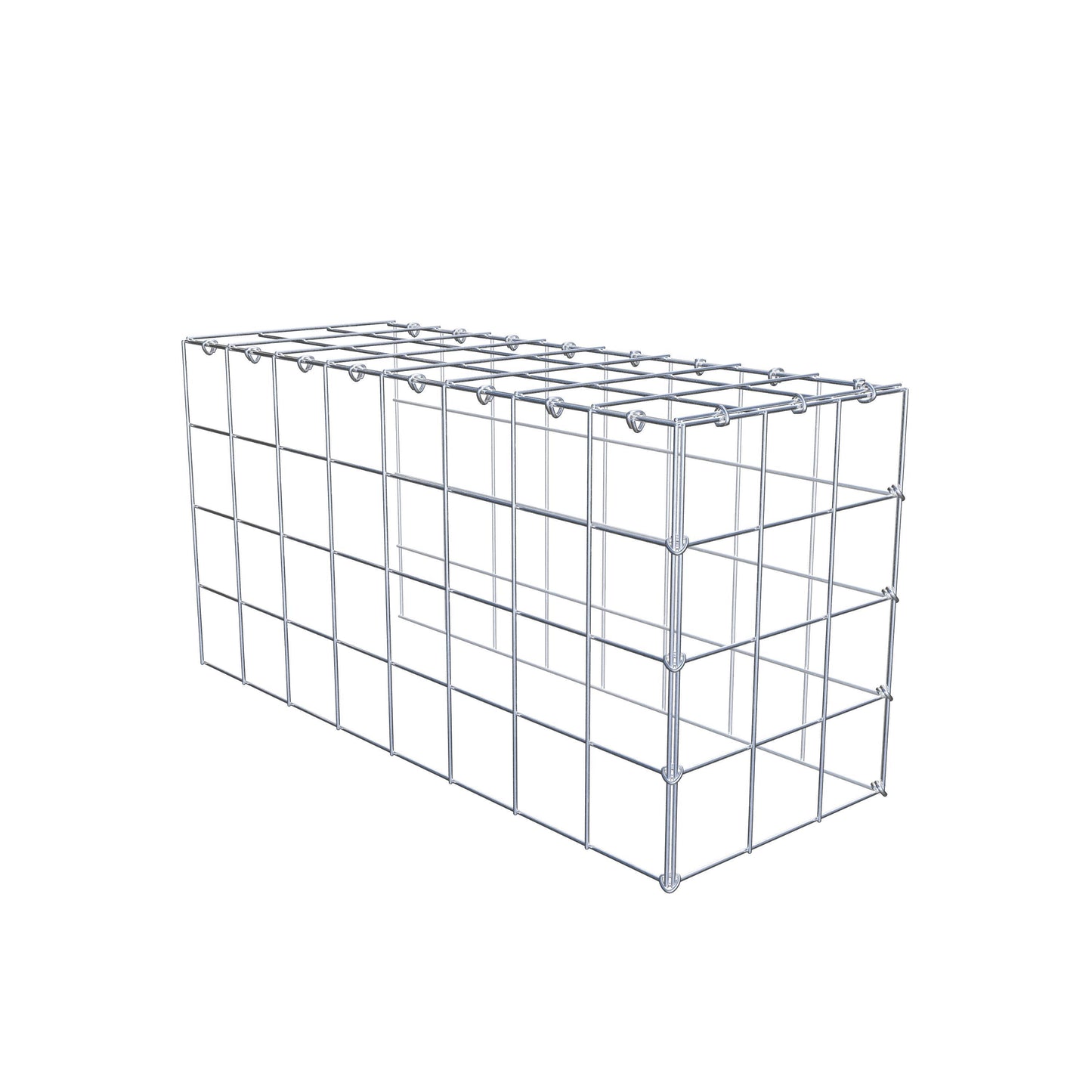 Add-on schanskorf type 4 80 cm x 40 cm x 30 cm (L x H x D), maaswijdte 10 cm x 10 cm, C-ring