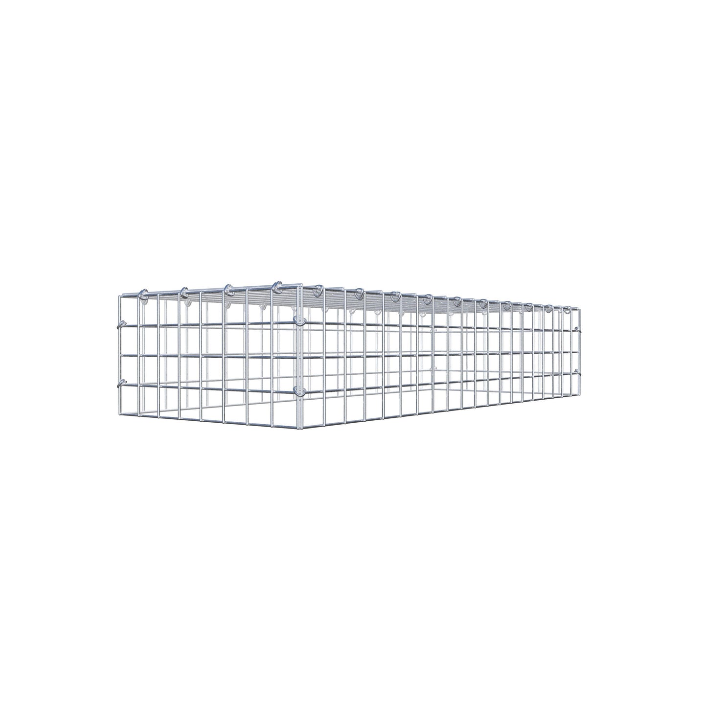 Type 3 oplegkorf 100 cm x 20 cm x 40 cm (L x H x D), maaswijdte 5 cm x 5 cm, C-ring