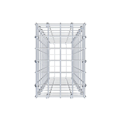 Gabion 100 cm x 20 cm x 30 cm (L x H x D), maskestørrelse 5 cm x 10 cm, C-ring