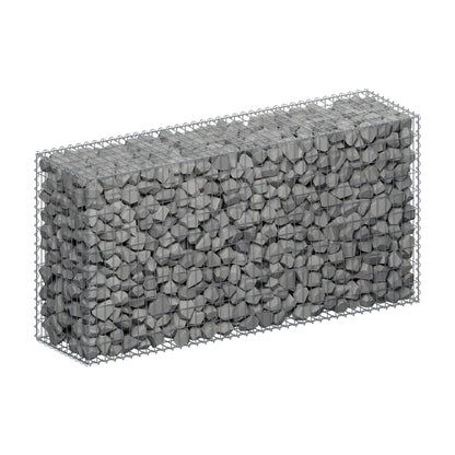 Gabione 200 cm x 100 cm x 50 cm (L x H x T), Maschenweite 5 cm x 10 cm, Spirale
