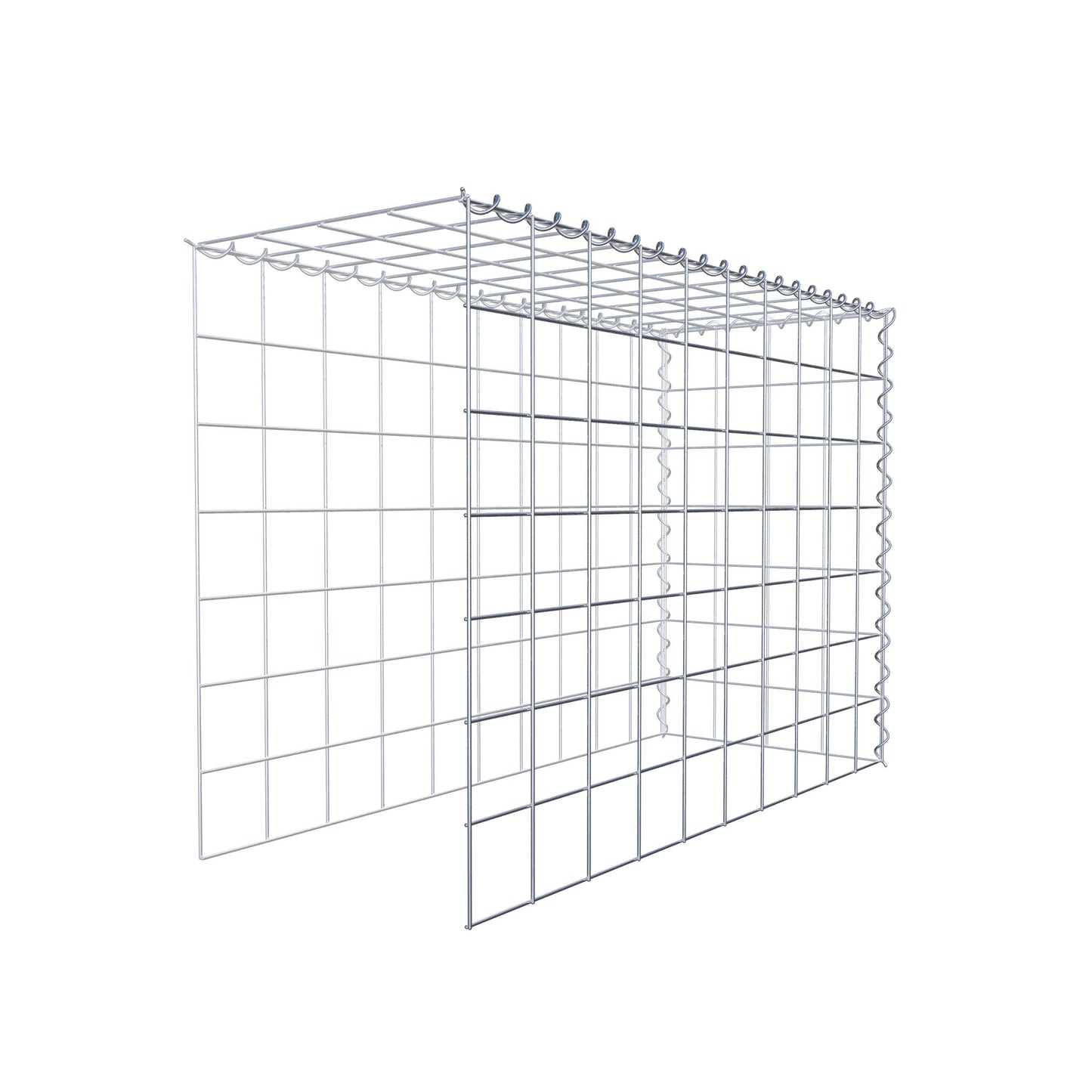 Grown-on gabion type 4 100 cm x 70 cm x 40 cm (L x H x D), mesh size 10 cm x 10 cm, spiral
