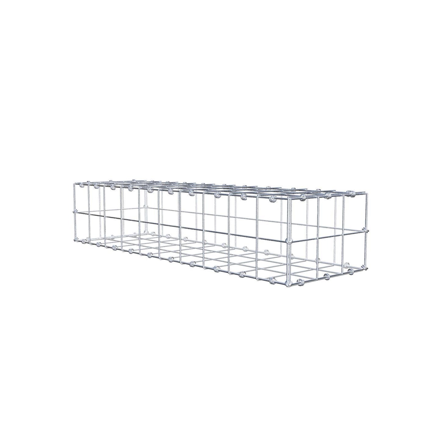 Gabione 100 cm x 20 cm x 30 cm (L x H x T), Maschenweite 10 x 10 cm, Spiralring