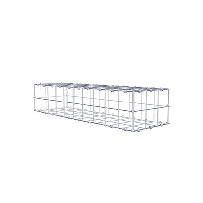 Gabione 100 cm x 20 cm x 30 cm (L x H x T), Maschenweite 10 x 10 cm, Spiralring