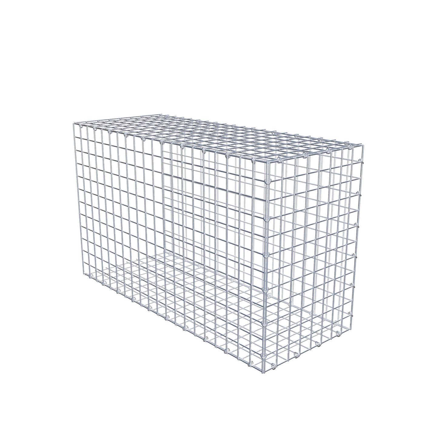 Type 2 oplegkorf 100 cm x 60 cm x 40 cm (L x H x D), maaswijdte 5 cm x 5 cm, C-ring