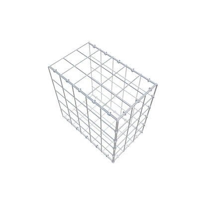 Bevestigbare schanskorf type 2 50 cm x 50 cm x 30 cm (L x H x D), maaswijdte 10 cm x 10 cm, C-ring