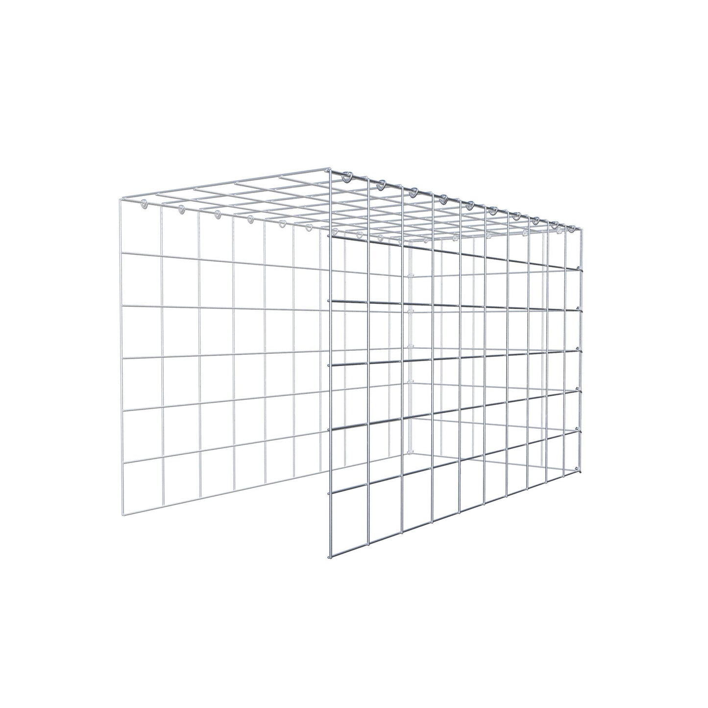 Add-on schanskorf type 4 100 cm x 60 cm x 50 cm (L x H x D), maaswijdte 10 cm x 10 cm, C-ring