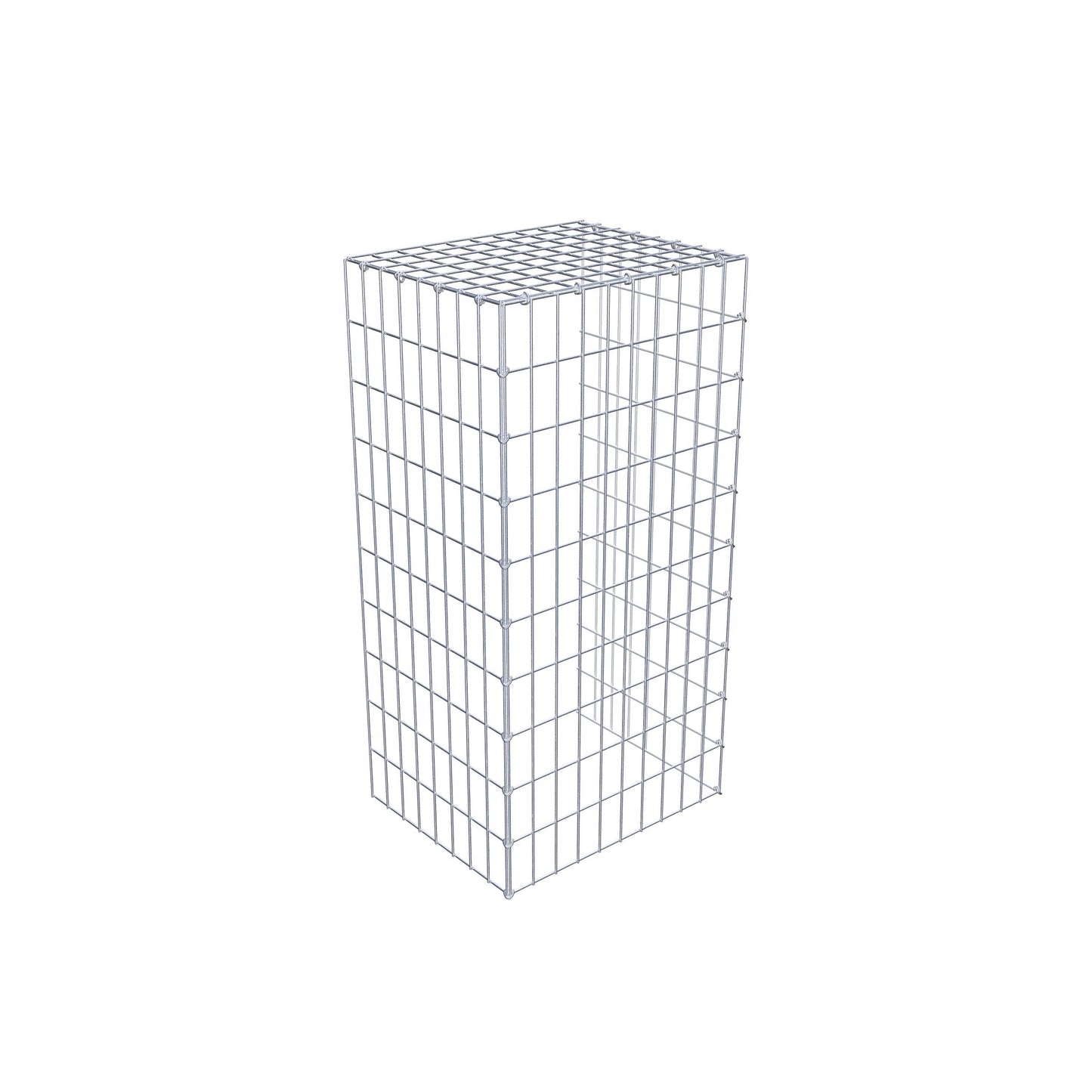 Opzetpaal type 4 100 cm x 40 cm x 50 cm (L x H x D), maaswijdte 5 cm x 10 cm, C-ring