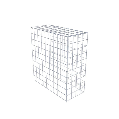 Monteret gabion type 4 100 cm x 90 cm x 40 cm (L x H x D), maskestørrelse 10 cm x 10 cm, C-ring