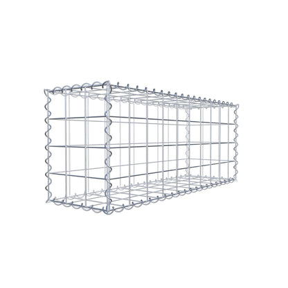 Schanskorf 100 cm x 40 cm x 30 cm (L x H x D), maaswijdte 10 cm x 10 cm, spiraalvormig