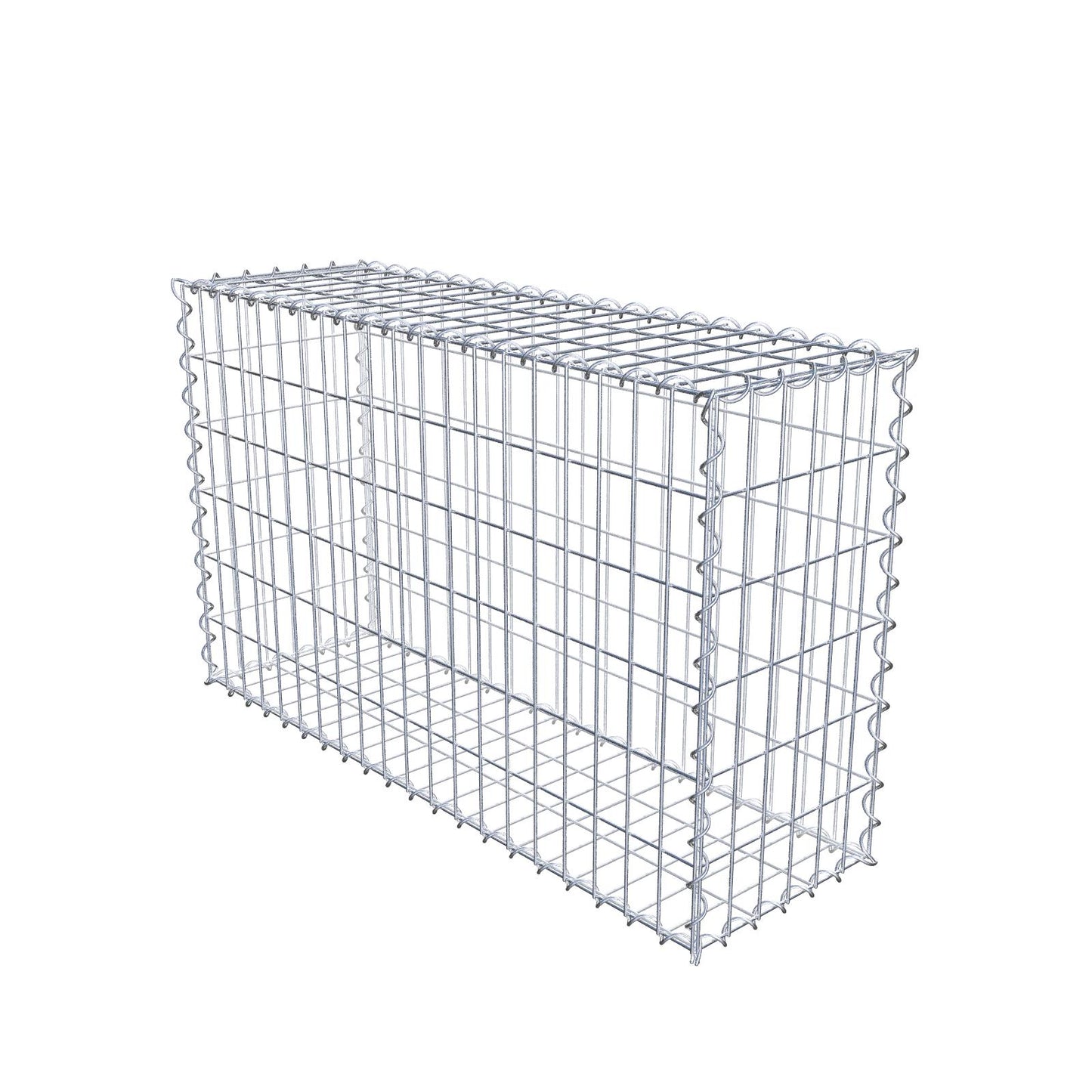 Gabion 100 cm x 60 cm x 30 cm (L x H x D), maskstorlek 5 cm x 10 cm, spiral