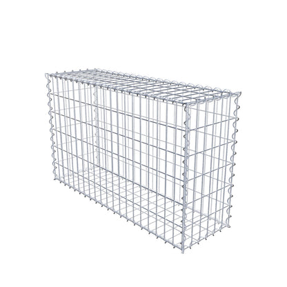 Gabion 100 cm x 60 cm x 30 cm (L x H x D), maskstorlek 5 cm x 10 cm, spiral