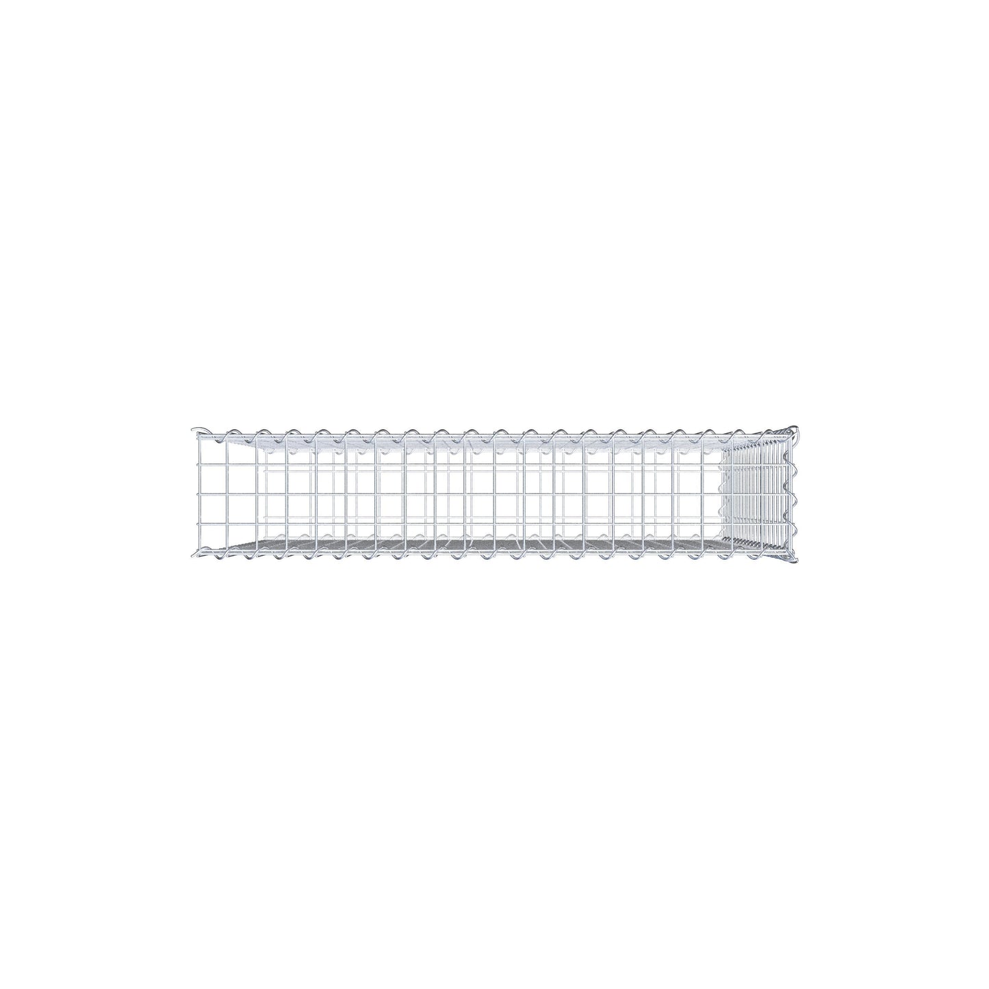 Grown-on gabion type 2 100 cm x 90 cm x 20 cm (L x H x D), mesh size 5 cm x 5 cm, spiral