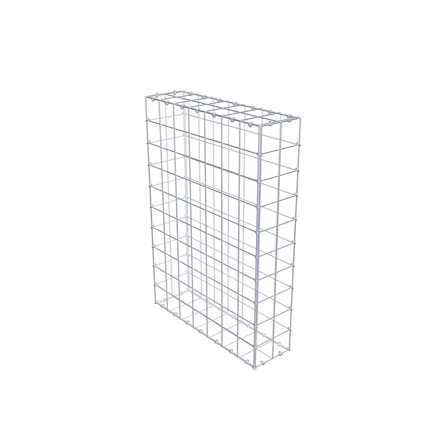 Gabbione 100 cm x 70 cm x 20 cm (L x H x P), maglia 10 cm x 10 cm, anello a C