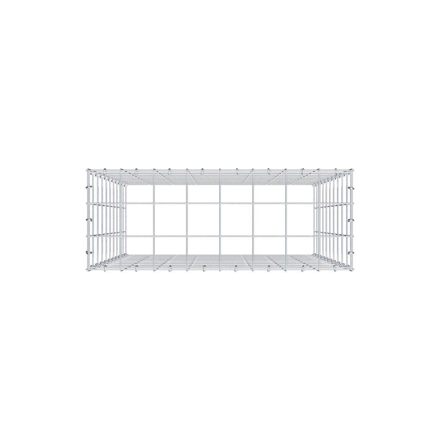 Type 3 oplegkorf 100 cm x 80 cm x 30 cm (L x H x D), maaswijdte 10 cm x 10 cm, C-ring