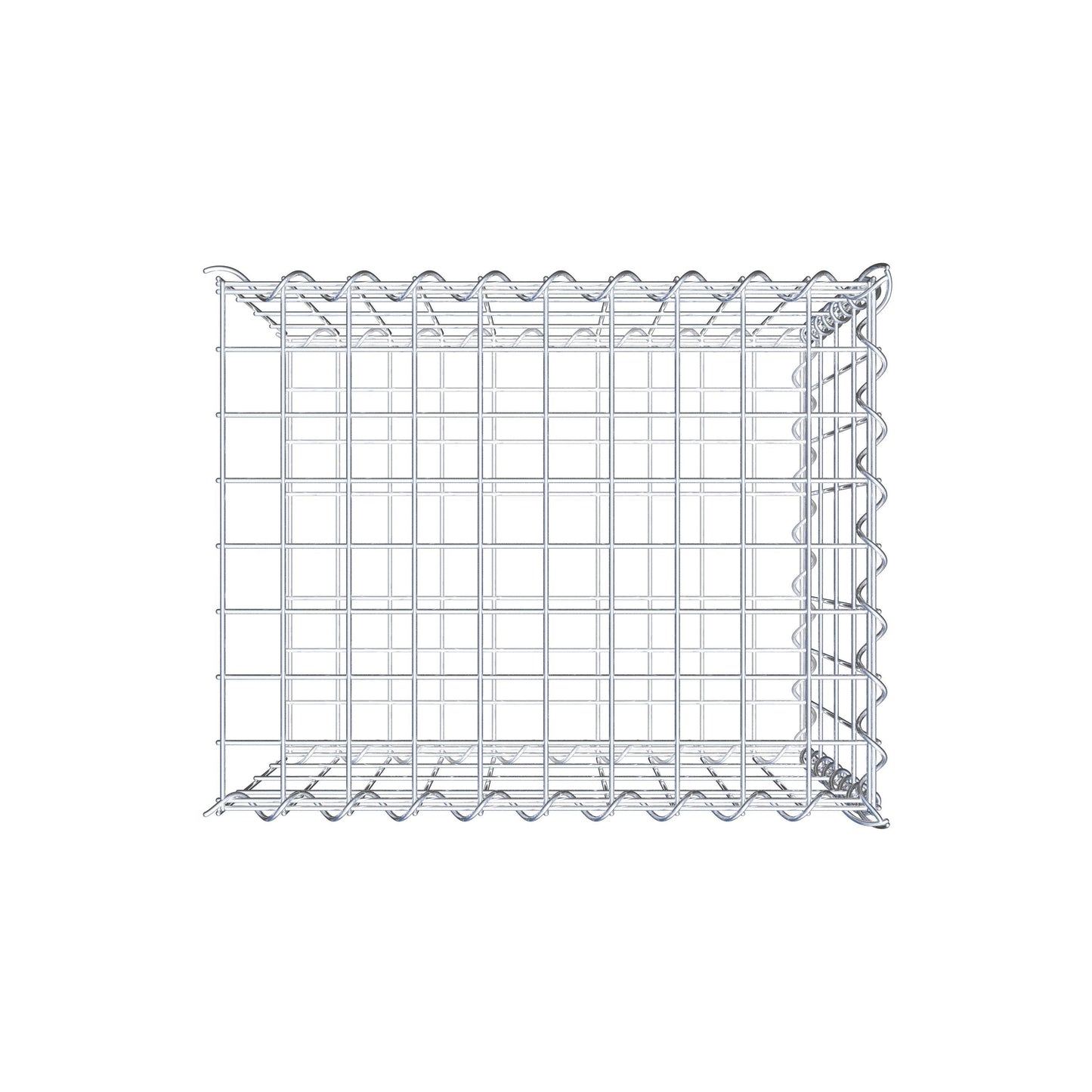Gabião tipo 2 50 cm x 40 cm x 40 cm (C x A x P), malhagem 5 cm x 10 cm, espiral