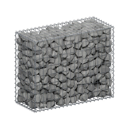 Gabion 100 cm x 80 cm x 40 cm (L x H x D), maskestørrelse 5 cm x 10 cm, spiral
