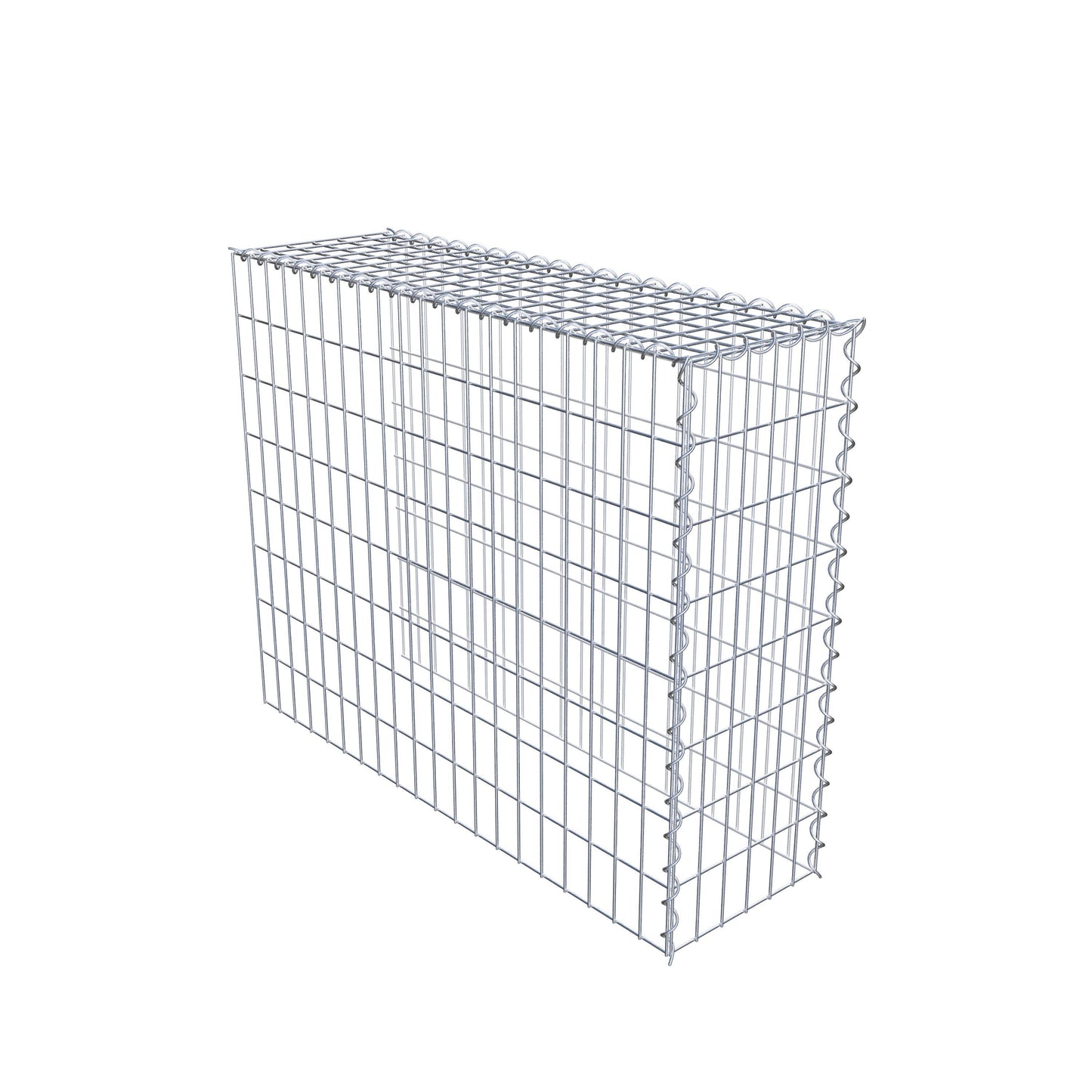 Gabion rapporté type 4 100 cm x 80 cm x 30 cm (L x H x P), mailles 5 cm x 10 cm, spirale