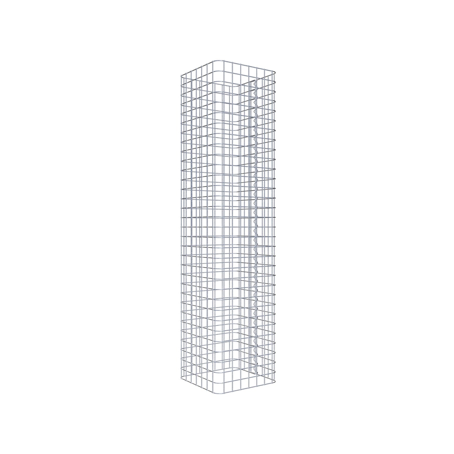 Gabionensäule eckig 37 cm x 37 cm, 160 cm Höhe, MW 5 cm x 5 cm