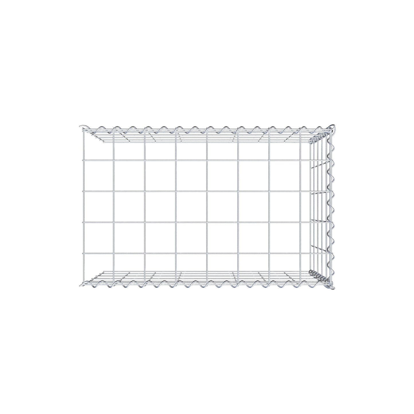 Opvokset gabion type 4 80 cm x 50 cm x 50 cm (L x H x D), maskestørrelse 10 cm x 10 cm, spiral
