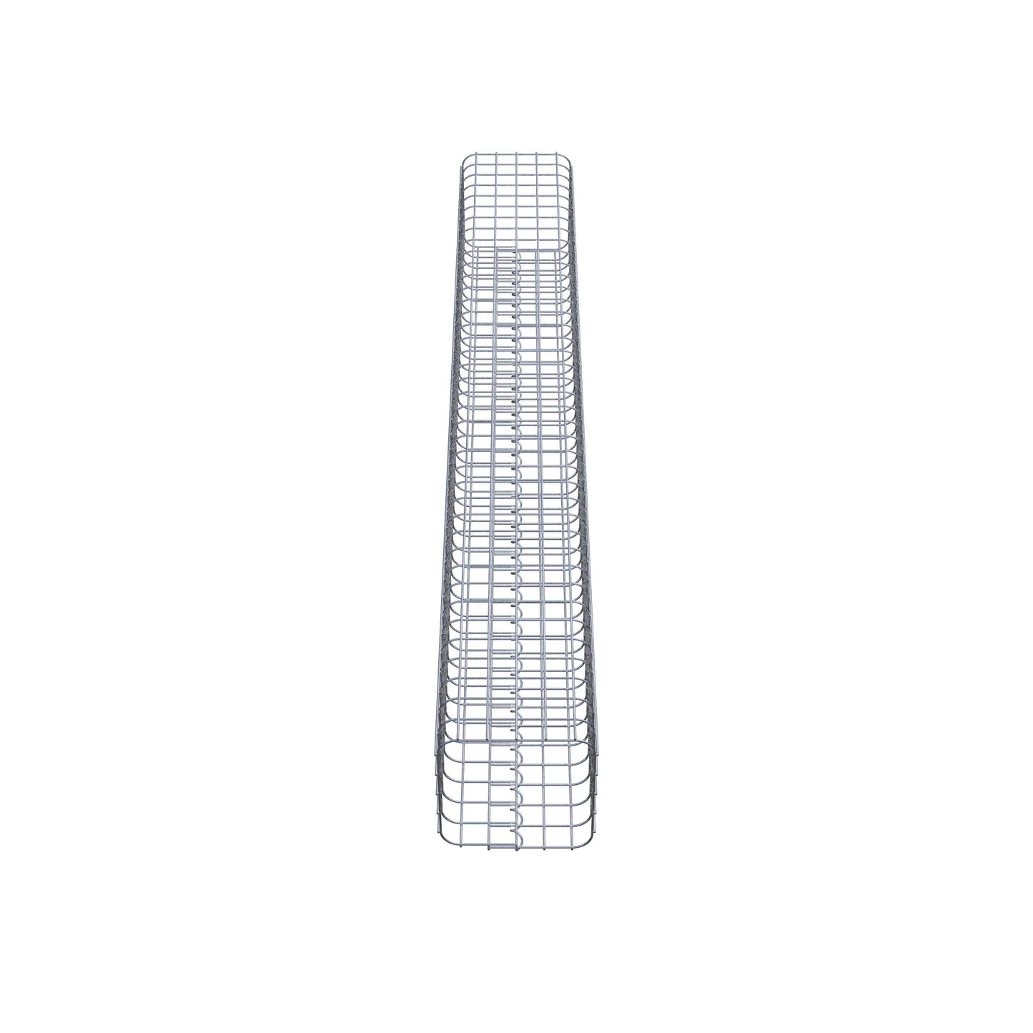 Gabionsøjle, firkantet, varmgalvaniseret, 27 cm x 27 cm, 200 cm høj, MW 5 cm x 5 cm