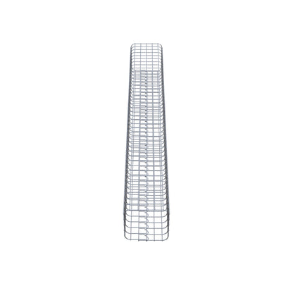 Gabionsøjle, firkantet, varmgalvaniseret, 27 cm x 27 cm, 200 cm høj, MW 5 cm x 5 cm
