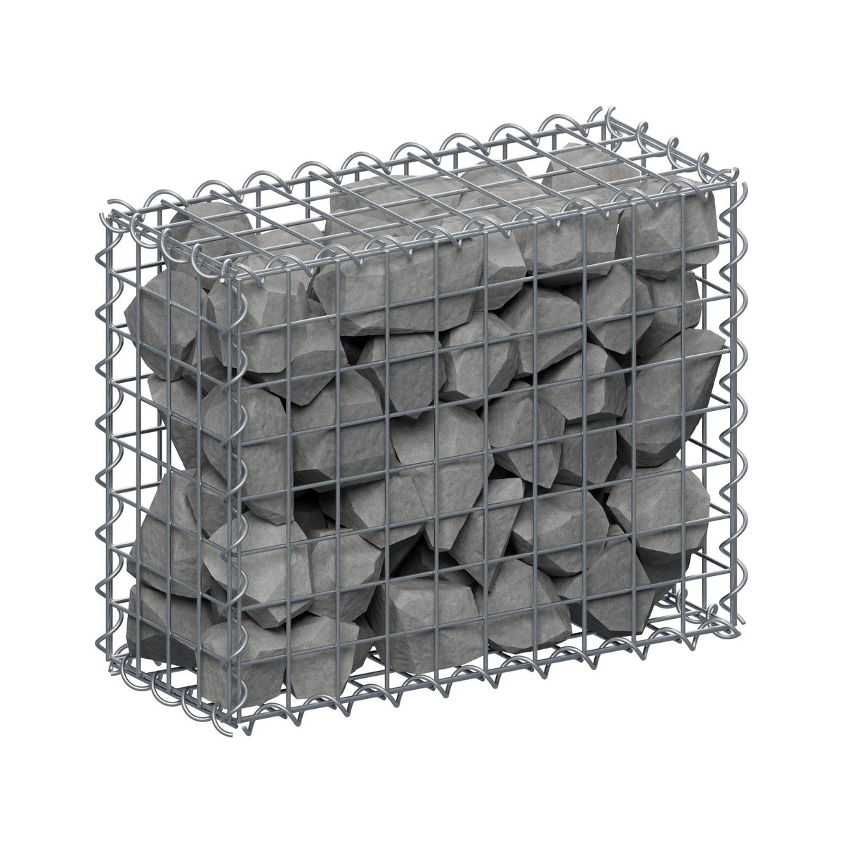 Gabion 50 cm x 40 cm x 20 cm (L x H x P), mailles 5 cm x 5 cm, spirale