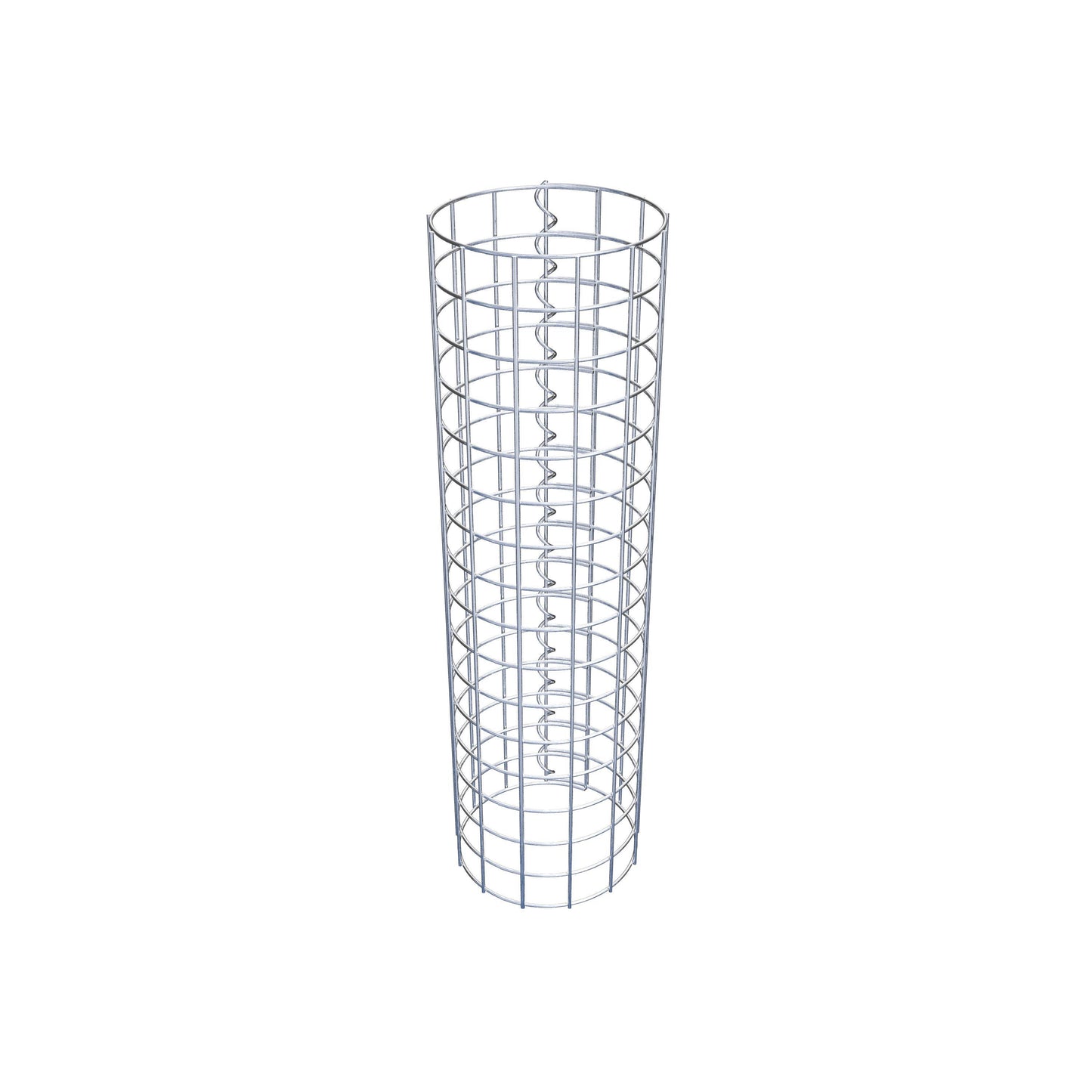 Coluna de gabião redonda 22 cm de diâmetro, 80 cm de altura, malhagem 5 cm x 5 cm