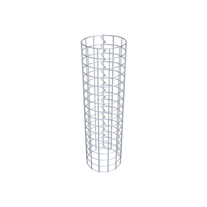 Coluna de gabião redonda 22 cm de diâmetro, 80 cm de altura, malhagem 5 cm x 5 cm