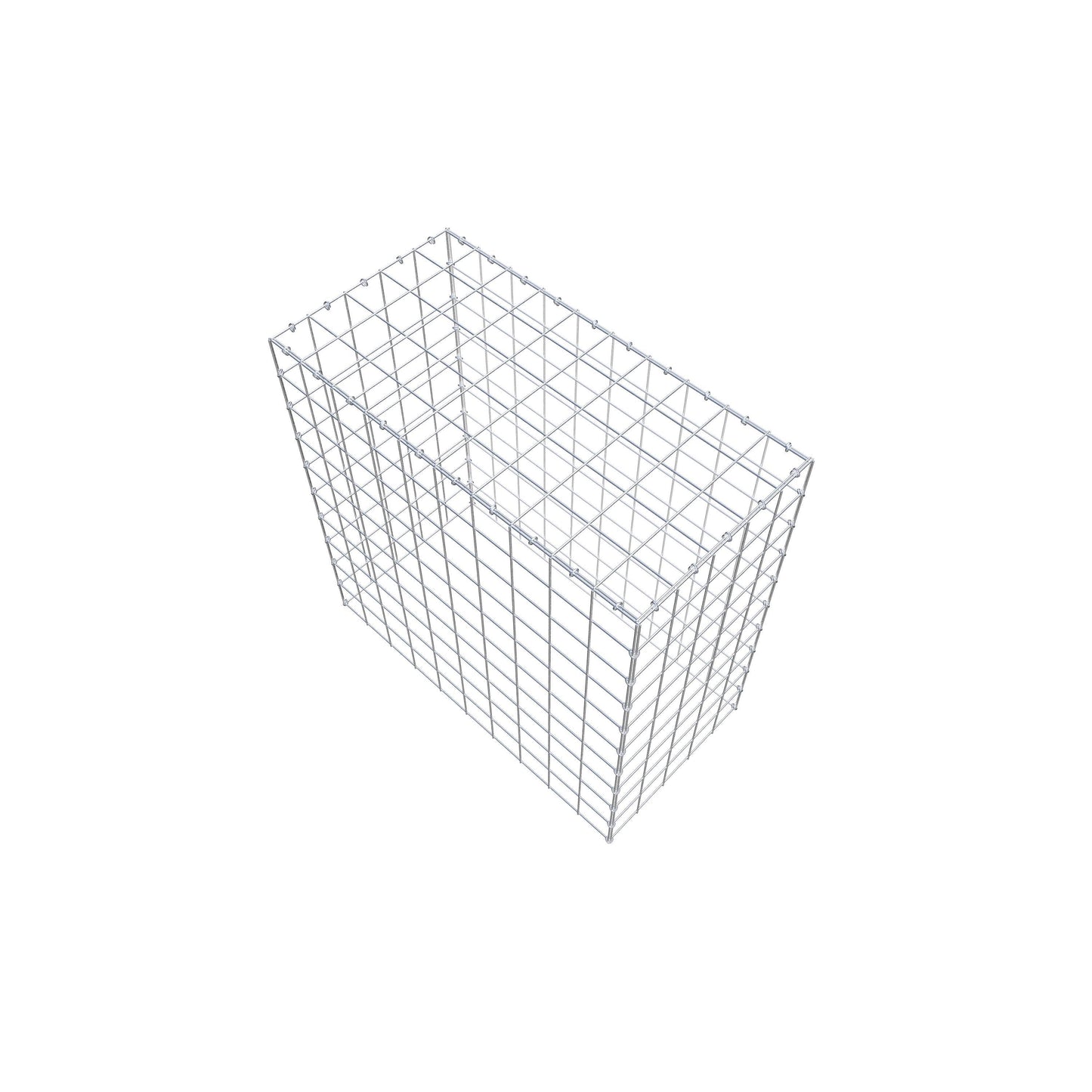 Opbouw schanskorf type 3 100 cm x 100 cm x 50 cm (L x H x D), maaswijdte 10 cm x 10 cm, C-ring