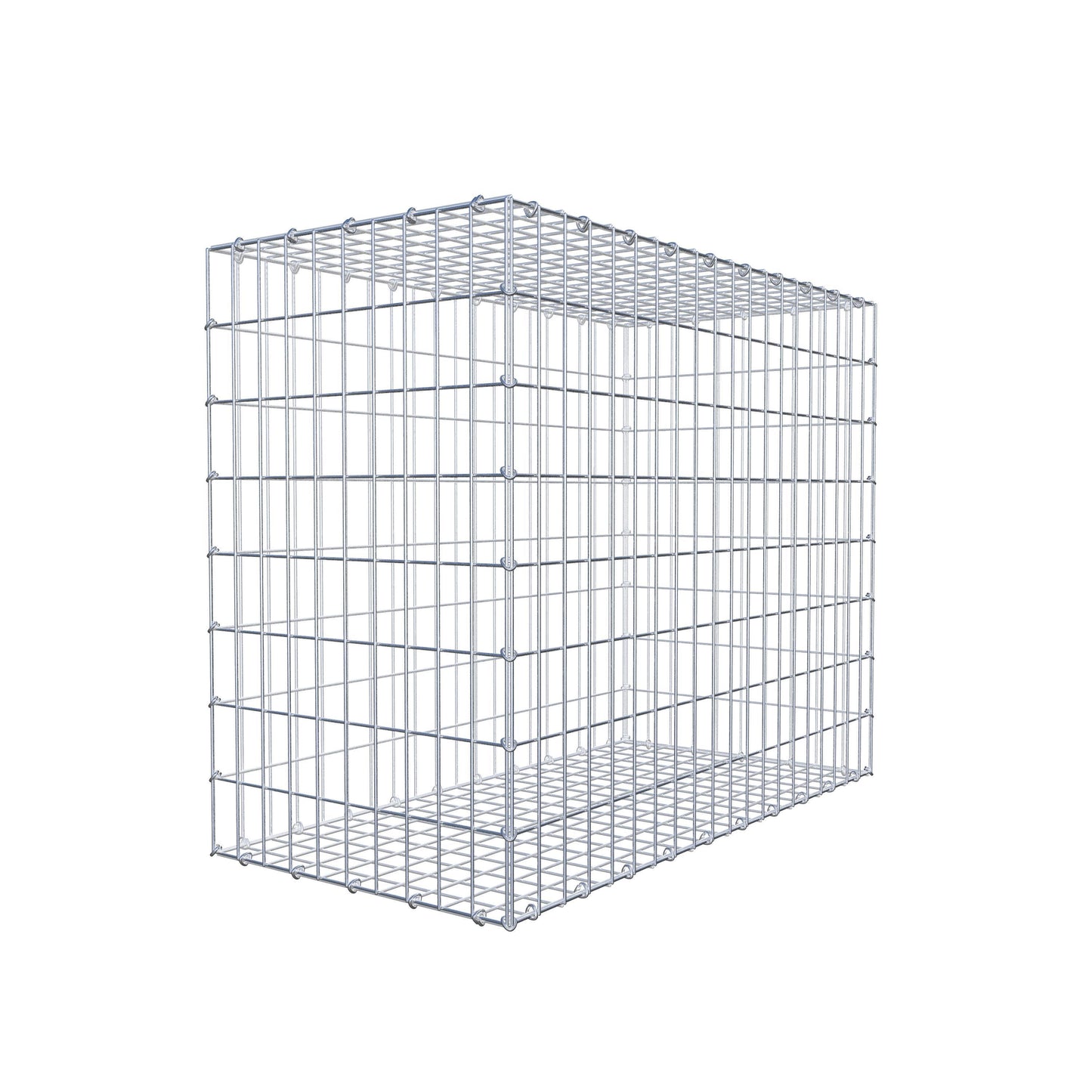 Gabião 100 cm x 80 cm x 50 cm (C x A x P), malhagem 5 cm x 10 cm, anel C