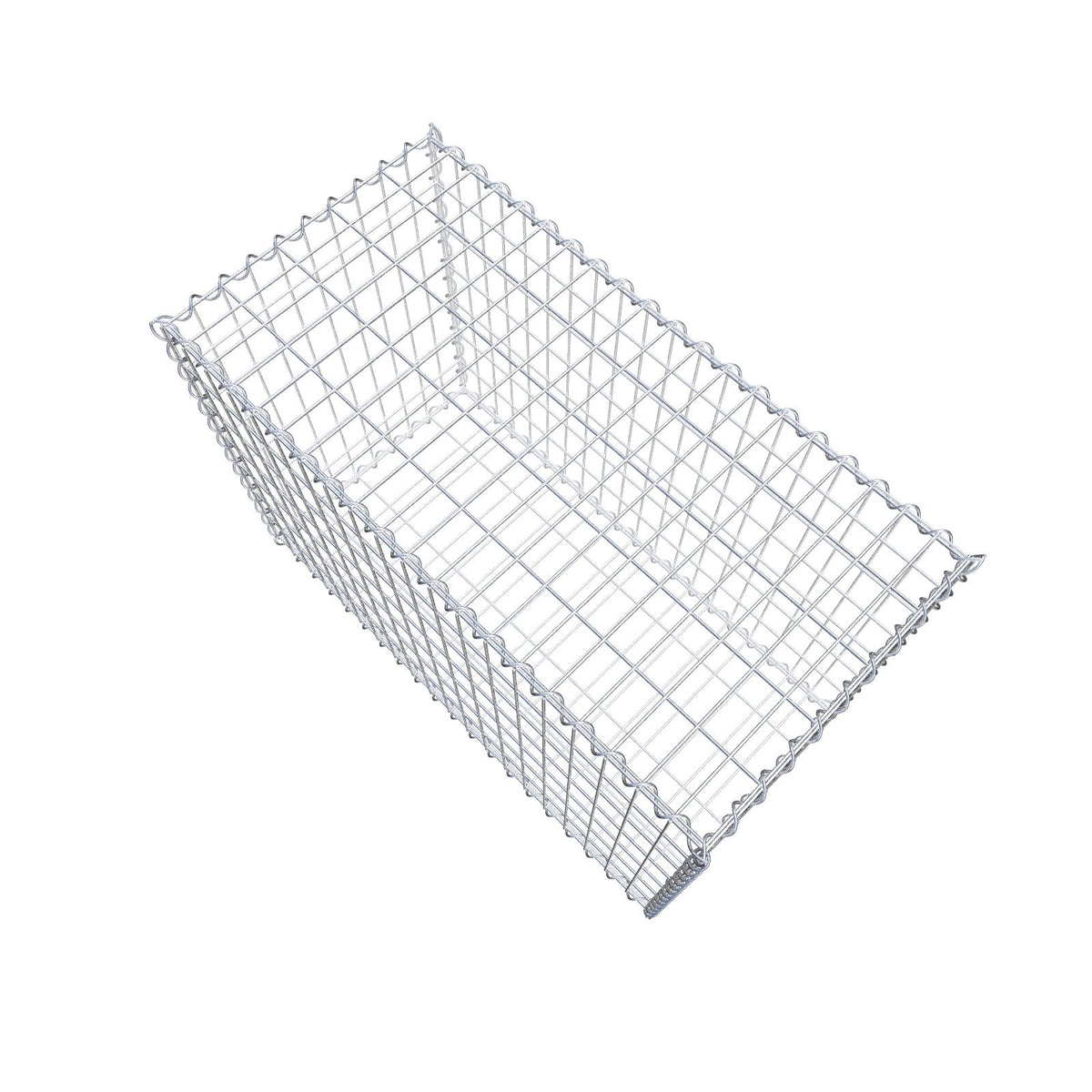 Gabião 100 cm x 70 cm x 50 cm (C x A x P), malhagem 5 cm x 10 cm, espiral