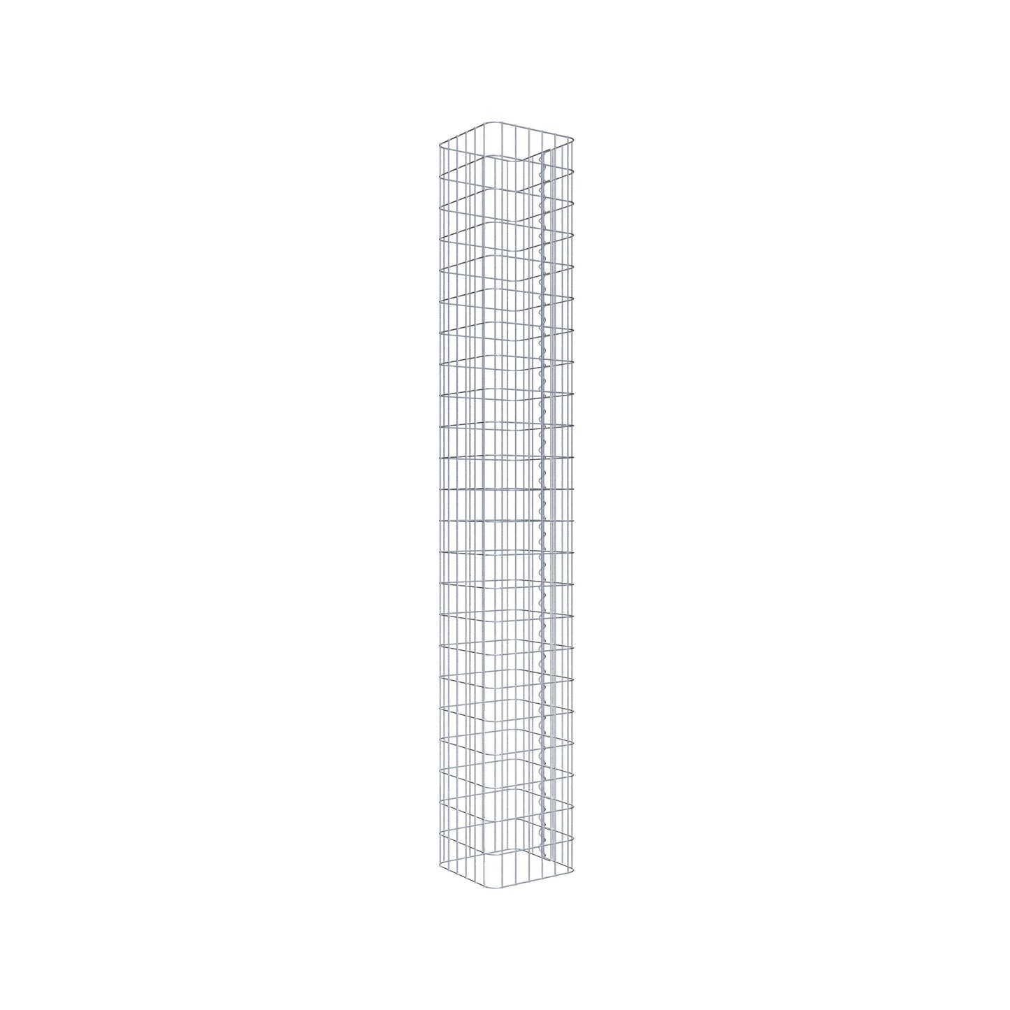 Colonne de gabion carrée 32 cm x 32 cm, 230 cm de hauteur, MW 5 cm x 10 cm