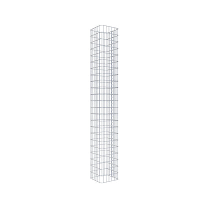 Colonne de gabion carrée 32 cm x 32 cm, 230 cm de hauteur, MW 5 cm x 10 cm