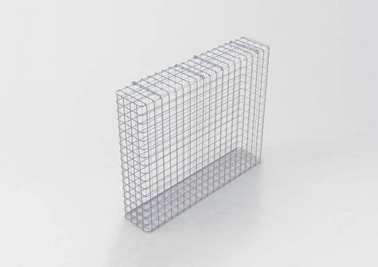 Gabion varmgalvaniseret 102 cm x 82 cm x 22 cm, maskestørrelse 5 cm x 5 cm, fuldsvejset