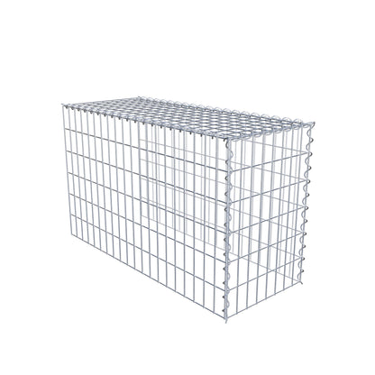 Opvokset gabion type 4 100 cm x 60 cm x 40 cm (L x H x D), maskestørrelse 5 cm x 10 cm, spiral