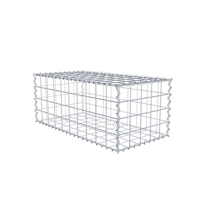 Gabion 100 cm x 40 cm x 50 cm (L x H x D), maskestørrelse 10 cm x 10 cm, spiral