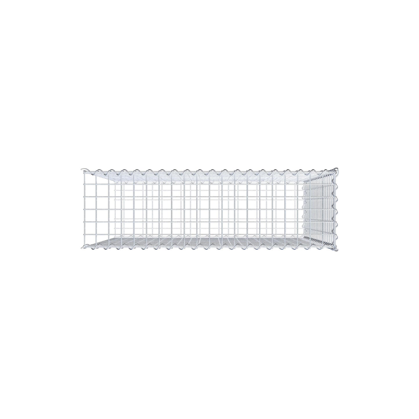 Add-on schanskorf type 2 100 cm x 100 cm x 30 cm (L x H x D), maaswijdte 5 cm x 5 cm, spiraalvormig