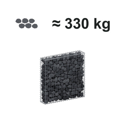 Gabion 100 cm x 100 cm x 20 cm (L x H x D), maskstorlek 5 cm x 10 cm, spiral